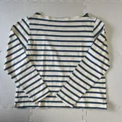 ストライプ柄 コットン長袖Tシャツ UNIQLO