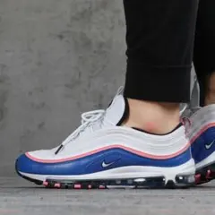 AIR MAX 97エアマックス97 ホワイト　ゲームロイヤル　ピンクガーゼ