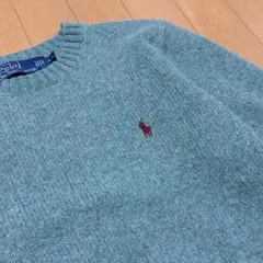 【レア】Ralph Laurenラルフローレン ウールニット メリノウール 古着