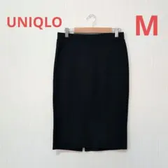 ユニクロ　ポンチペンシルスカート　レディース　ネイビー　M