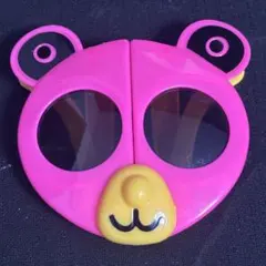 変形クマさんグラス クマ顔デザイン サングラス ピンク