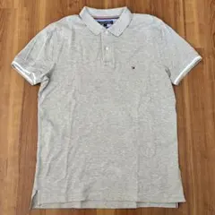トミーヒルフィガーポロシャツ 半袖 グレーTOMMY HILFIGER M