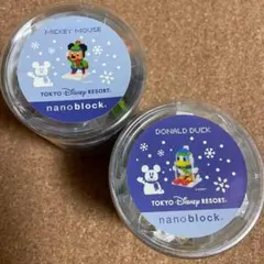 ディズニー ナノブロック ミッキー ドナルド スキー 雪遊び 未開封 D15