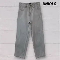 ユニクロ　UNIQLO ワイドストレートデニムパンツ　29