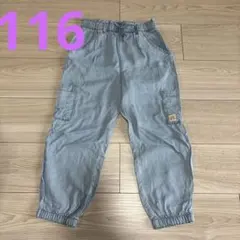 ネクスト　薄手デニム風カーゴパンツ　116