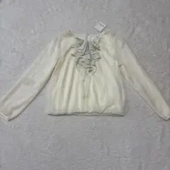 A/C DESIGN BY ALPHA CUBIC フリルブラウス アイボリーのサムネイル