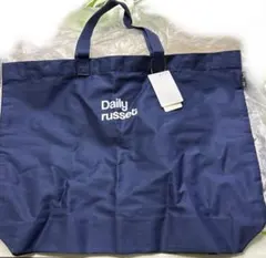 Dailyrusset デイリーラシット ロゴ コットンエコバッグトートバッグL
