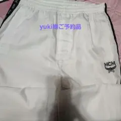 MCM ホワイト メッシュ ジョガーパンツ