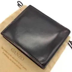 極美品✨ガンゾ シェルコードバン レザー 二つ折り財布のサムネイル