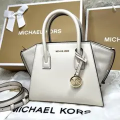 【未使用品】MICHAEL KORS アブリル ハンドバッグ 2way 白