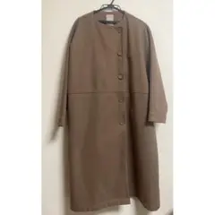 《美品》 コート 上品 レトロ シンプル 淡い ロングコート ヴィンテージのサムネイル