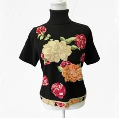 LEONARD レオナール 花柄 フラワープリント ハイネックカットソー 日本
