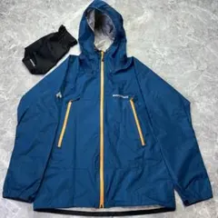 美品　モンベル　レインダンサージャケット　ゴアテックス　ブルーグリーン　M 登山