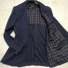 極美品✨ バーバリーブラックレーベル スウェット テーラードジャケット ネイビー
