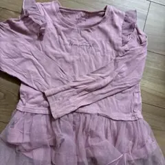 any FAM チュール付き長袖カットソー 130cm