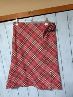 BURBERRY バーバリー 36ノバチェック タイト スカート レア色ピンク