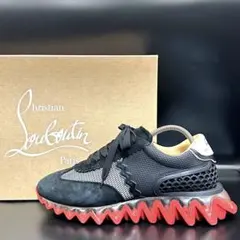 【美品】クリスチャンルブタン ルビシャーク スニーカー メンズ スエード 黒のサムネイル