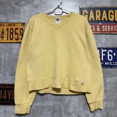 90s Russell Athletic レディース 無地 スウェット 黄色系