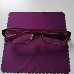 JINS パープルフレーム メガネ(度あり)
