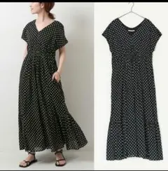 Spick&Span ヌキテパ コットンボイルドットプリントワンピース