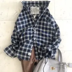 美品 フランクアンドアイリーン BARRY タータンチェック スキッパーシャツS