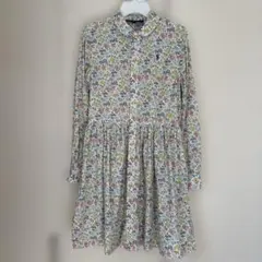 ラルフローレン　花柄長袖シャツワンピース　14歳用150