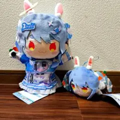ホロライブ　パペットぬいぐるみ　寝そべりミニマスコット　兎田ぺこら　2種セット
