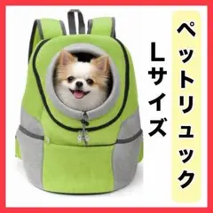 Lサイズ 46×41×24cm ペットキャリー バックパック ペットリュック 緑のサムネイル