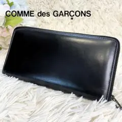 COMMEdesGARCONS コムデギャルソン ラウンドジップ 本革 ブラックのサムネイル
