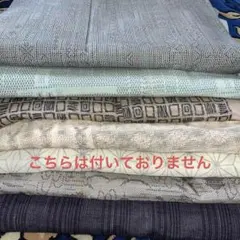 正絹紬系6点まとめ売り 市松山水幾何柄 アンティーク リメイク素材のサムネイル