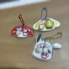 ポムポムプリン・ポチャッコ・マイメロディ パッケージチャーム　セット売り