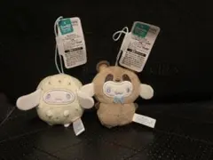 サンリオ　フルーツ・どうぶつ着ぐるみマスコット　キウイ&たぬき　シナモロール