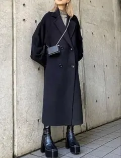 ダブルスタンダードクロージング レディース ロングコート 黒 ファー 