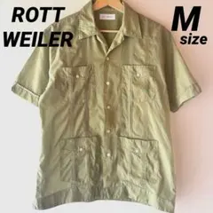 ROTTWEILER 半袖オープンカラーシャツ M 若草色 4ポケットのサムネイル