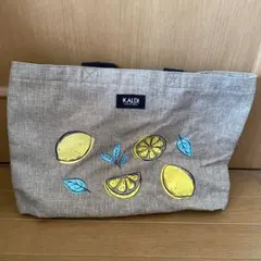KALDI レモン柄 トートバッグ