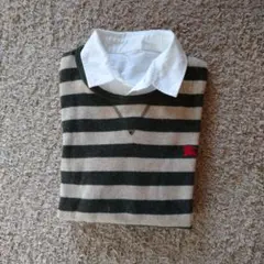 バーバリーブラックレーベル レイヤード ウールニット