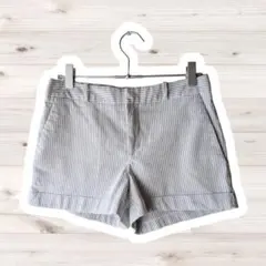 FOREVER21❤️ボーダー ショートパンツ XS グレー系×白