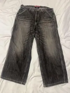 Dickies デニム ペインターパンツ　黒のサムネイル