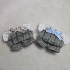 いつぬい　あんスタ　縫い服４点セット　チェック×水色No.1610