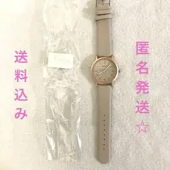 NAIDU 腕時計 ベージュ ローズゴールドカラー
