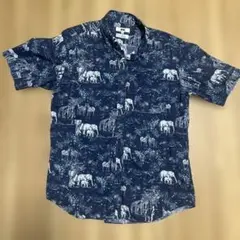 JOSEPH ABBOUD 動物柄 半袖シャツ LLのサムネイル