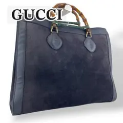 상태좋음 GUCCI ダイアナ トートバッグ バンブー スエード レザー A4可