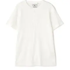 【S】AVIREX 半袖サーマルヘンリーネックTシャツ オフホワイト
