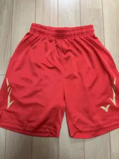 VICTOR レッドハーフパンツ Lサイズ