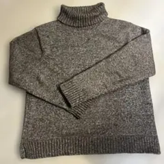 ビームスハート ブラウン タートルネック ニット