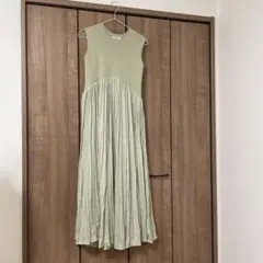 emmi atelier ニットドッキングワンピース　ライトグリーン　サイズ0