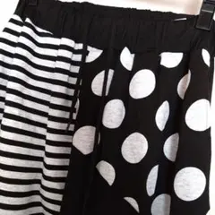 KRONEKOストライプドット七分丈サルエルパンツ