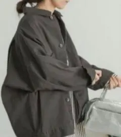 アーバンリサーチドアーズ　コットンツイルドルマンジャケットチャコール