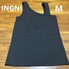 [最終値下げ]INGNI リブ編み ブラック タンクトップ Mのサムネイル