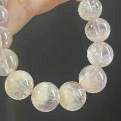 美品　ラビットヘアーインアメジストブレスレット